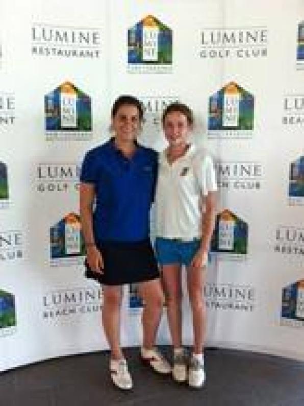 Carlos Pigem and Eva Domingo, Lumine Golf player, winning the &quot;Campionat de Catalunya&quot;