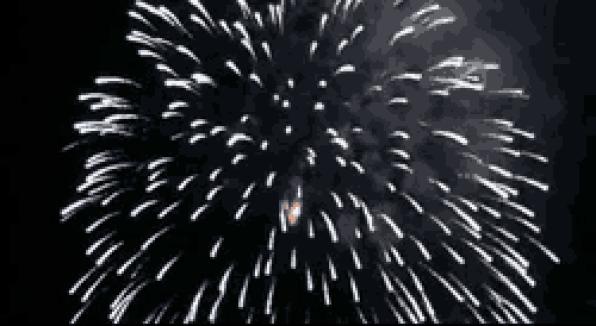 The fireworks competition in Tarragona, from a boat at the Sailing Station