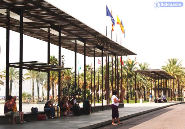 Bus station of Salou, on the square of the Comunitats Autònomes.