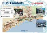 Mapa amb les parades del bus urbà d'estiu de Cambrils. 2013