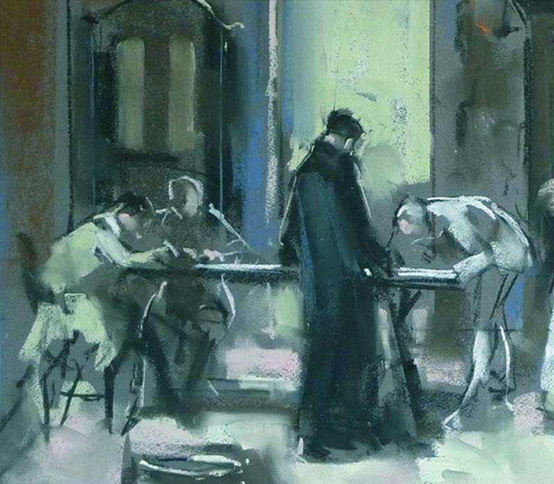 Pintura de la exposici&oacute;n 'Fortuny & Queralt' 2013.