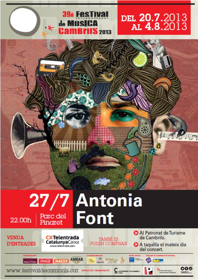 Cartel concierto Ant&ograve;nia Font, FIMC 2013. 