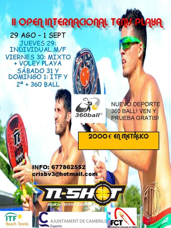 II Open Internacional de Tenis Playa en Cambrils.