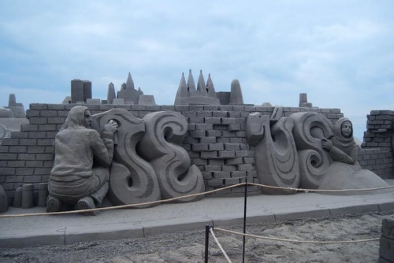 Many people has admired the art of Sand Nativity in La Pineda.