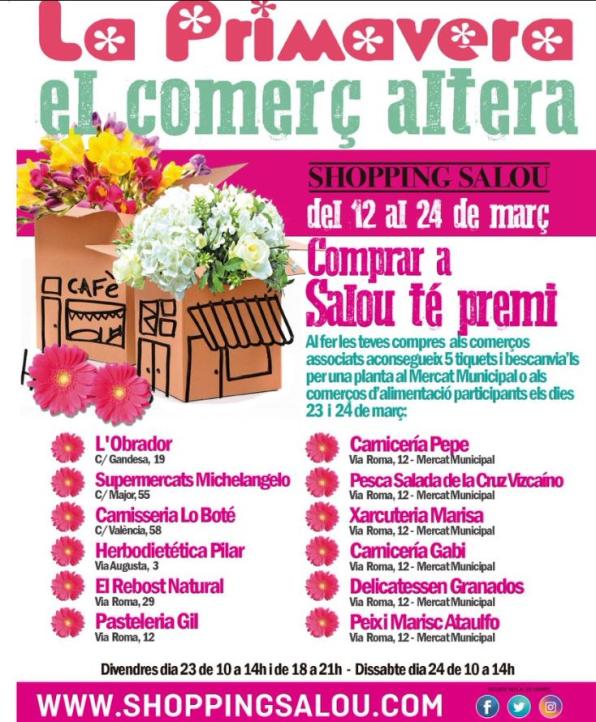 Cartell de la campanya "La primavera el comerç altera" de Salou