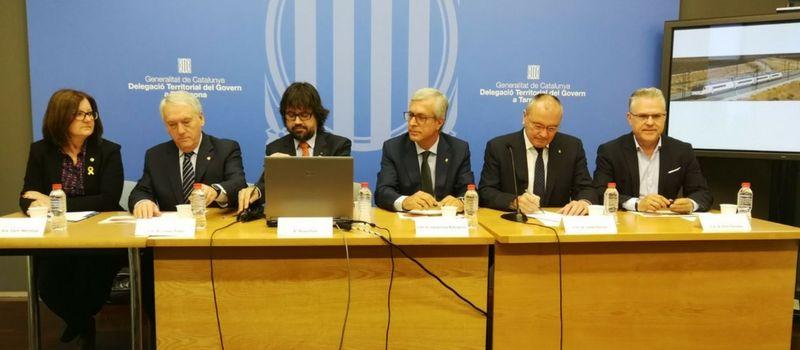 Presentaci&oacute; de l'acord per impulsar les infraestructures ferrovi&agrave;ries