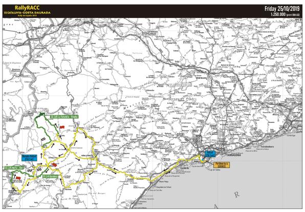 Map 1st stage of the Rally 2019