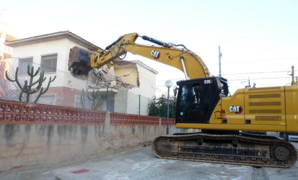 Imagen de la demolición de una de las 21 viviendas afectadas