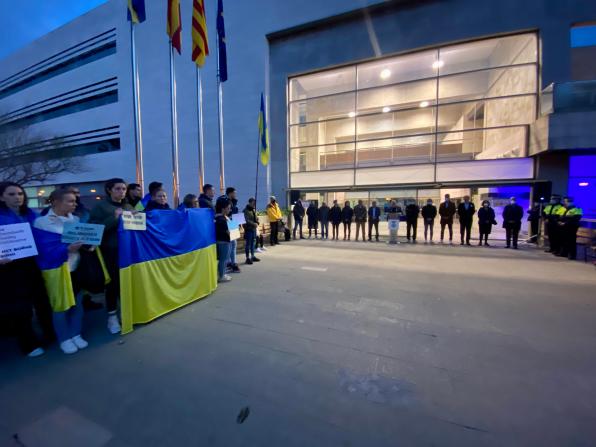Moment of the act of support for Ukraine