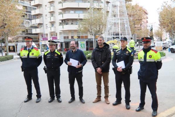 Equipo policial que recorrerá Salou en favor de la seguridad.