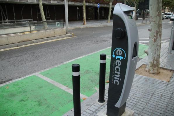 Punto de recarga de coches eléctricos del Mercado Municipal de Salou