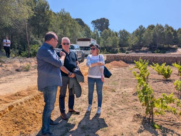 The Mayor of Salou, Pere Granados, in the Pla del Maset