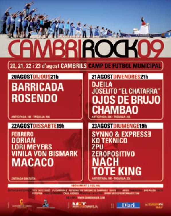 Get Free with Salou.com to Cambrirock 2009 in Cambrils
