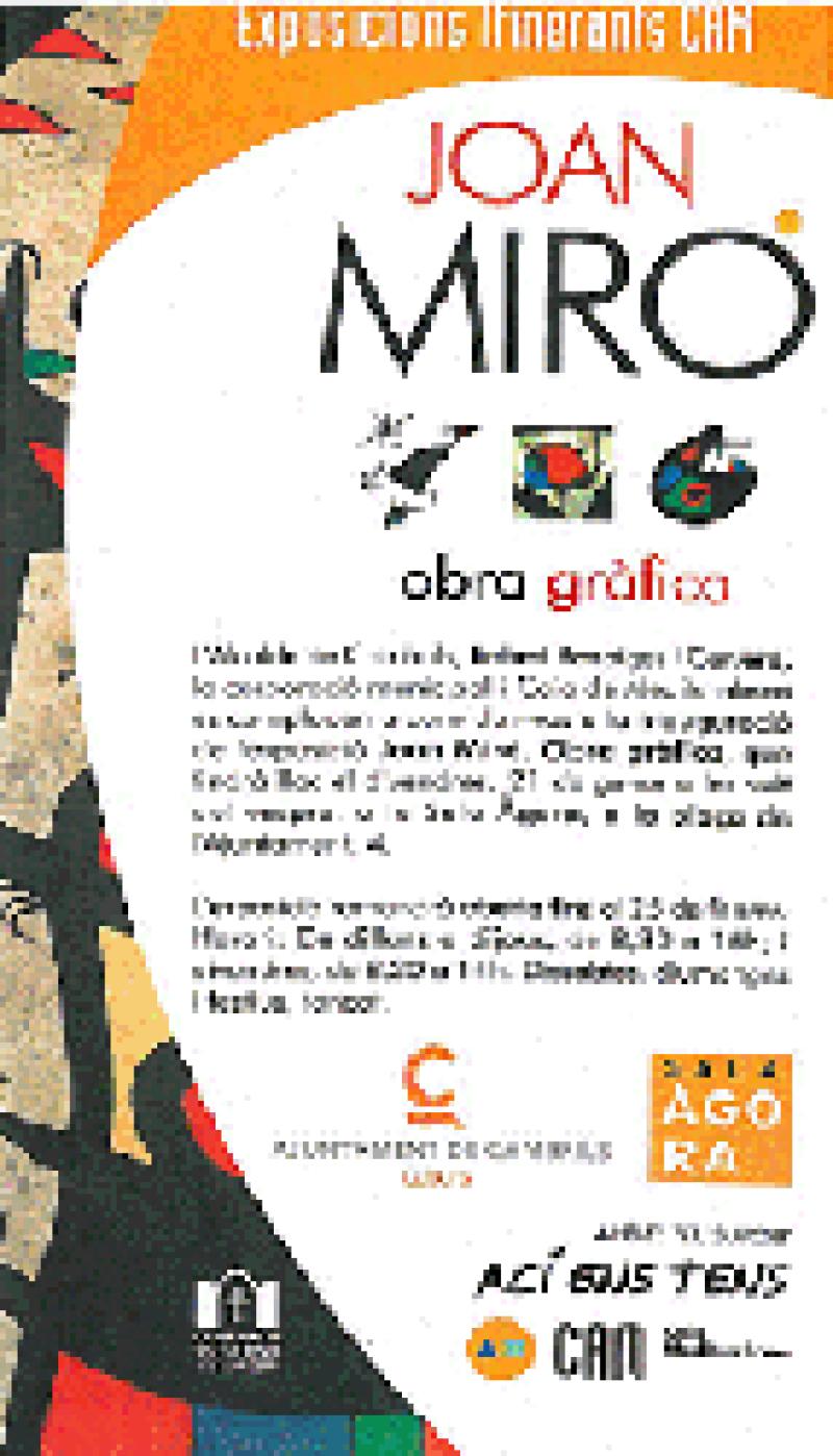 Se inaugura en Cambrils la exposici&oacute;n "Joan Mir&oacute;. Obra Gr&aacute;fica"