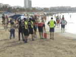 Salou successfully performed a mock rescue of two injured in Llevant Beach